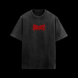 RECTIFY RED ACID WASHED T-SHIRT